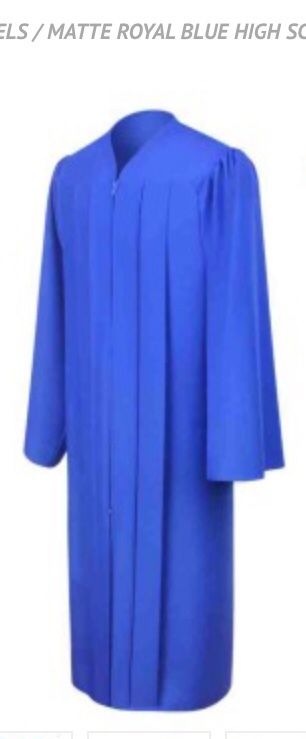 Blue graduation gowns