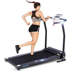 ANCHEER Treadmill for Home with LCD and Pulse Rate Grips 
