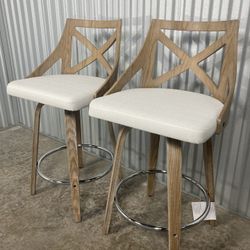 Charlotte Counter Stools – Set of 2 (Available in 24”, 27”, & 30” Seat Heights) ✨