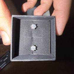 Moissanite Stud Earrings GRA Certified