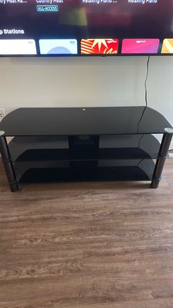 Black Glass TV stand