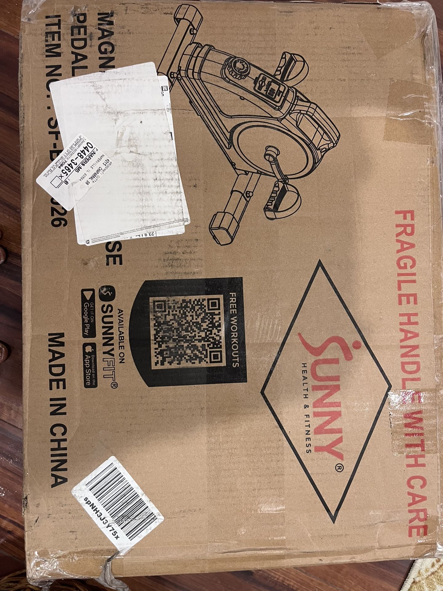 Sunny Health & Fitness Magnetic Under Desk Elliptical Peddler Stepper New in the box