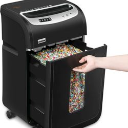 ☆ 18-Sheet Paper Shredder for Home Office Heavy Duty with 60 Mins Running Micro Cut, US Patented Cutter, Shred CD/Card with 7.9 Gal Extra Large Bin, A
