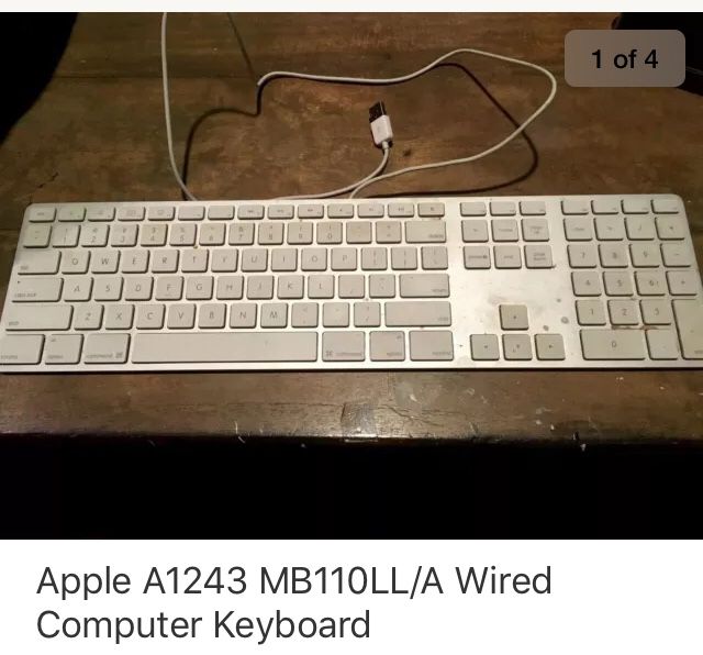 Apple A1243 MB110LL/A Wired Computer Keyboard