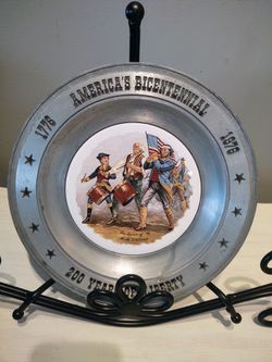 Vintage 200 Years Of Liberty Pewter Plate
