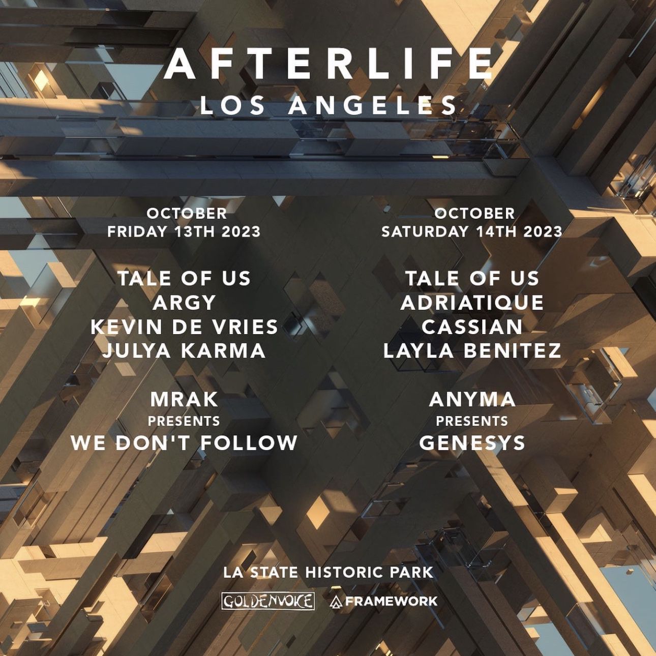 Afterlife Los Angeles, Tale Of Us – Los Angeles – Oct 14