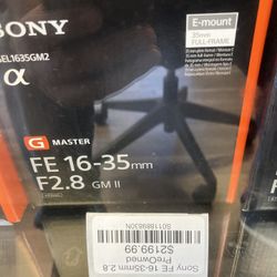 Sony FE 16-35 F2.8 G Master