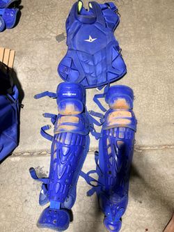 Adult Blue Catchers gear Rawlings all star chest protector shin guards