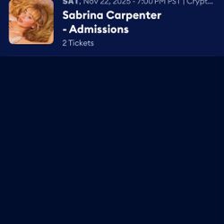 Sabrina Carpenter Short N Sweet Los Angeles Concert Tickets