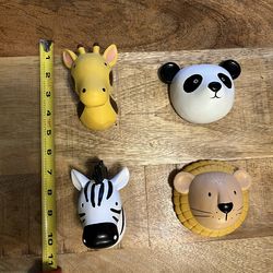 (4) Resin Animal Head Wall Decor