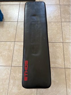 Ethos Foldable Weight Bench Flat Workout Bench Home Gym Exercise Bench