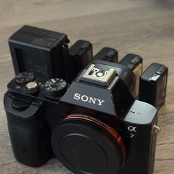 Sony a7 Camera + 6 Batteries and 2 Chargers