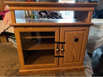 TV STAND with GLASS DOORS