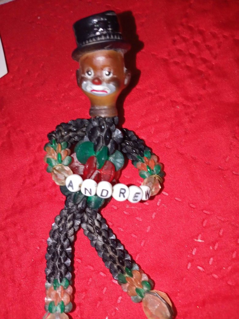 Vintage Clown Christmas Ornament 1950s