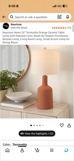 Terracotta lamp, 1 year old, works great