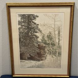 PAULA CRANE (b. 1945) "Spruce Tree Pt." Incredible Hand-Signed Etching  29/300