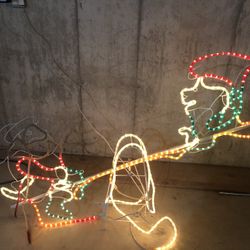 Outdoor Xmas Decor - 4.5ft(long) Elves On Seesaw