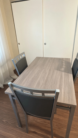 New Grey Metal Dining Set with 4 Chairs - Washington Township, OH
