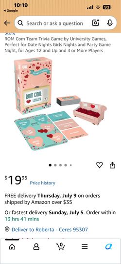 Rom Com. Trivia Game-NEW
