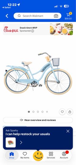 Huffy Women's Cruiser Bike Light Blue