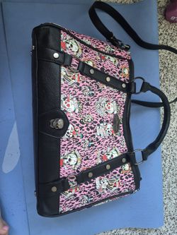 Ed Hardy Skull Print Satchel Handbag
