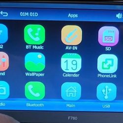 Wireless Double Din Car Stereo, 7 Inch LCD Touchsceen Car Radio with Wireless Apple Carplay & Android Auto, Bluetooth Handsfree and Backup Camera, USB