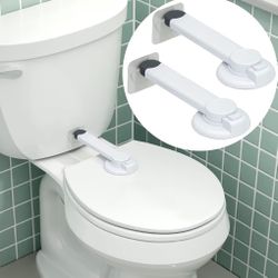 Toilet Locks Baby Proof (2-Pack) Ideal Baby Proof Toilet Lid Lock with Arm – No Tools Needed Easy Installation with 3M Adhesive – Top Safety Toilet Se