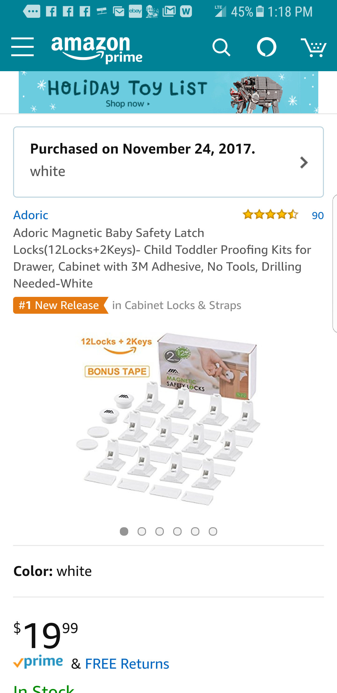 Brand new baby proof locks 12 locks 2 keys