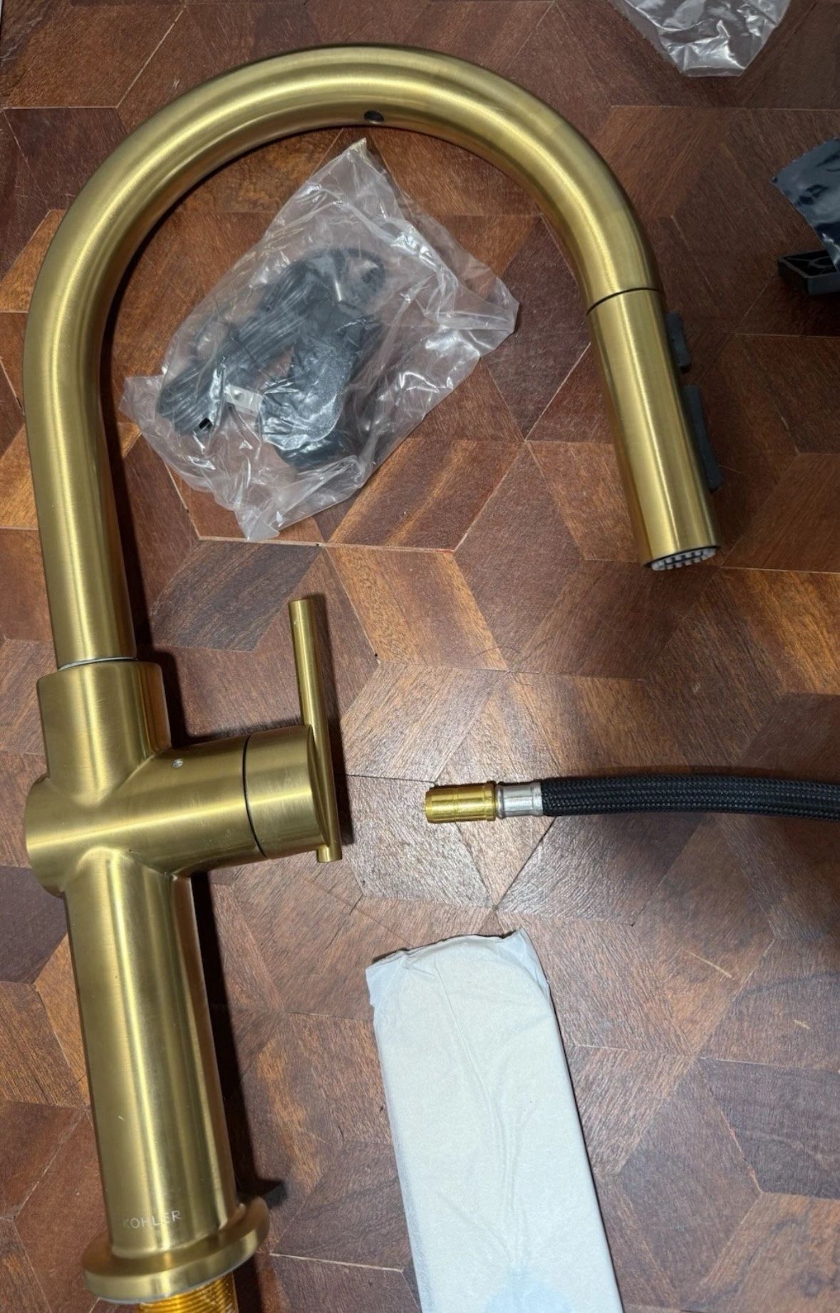 Kohler K-22974-2MB Kitchen Faucet Vibrant Brushed Moderne Brass