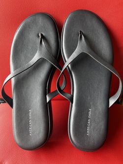 American Eagle Beach Flip Flop / Sandal Thong Slippers Black Size 9,5