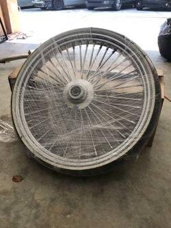 26" Mammoth Spoke Wheel White Wall Tire Harley Davidson Bagger