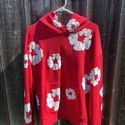 Denim Tears Red Hoodie Size M