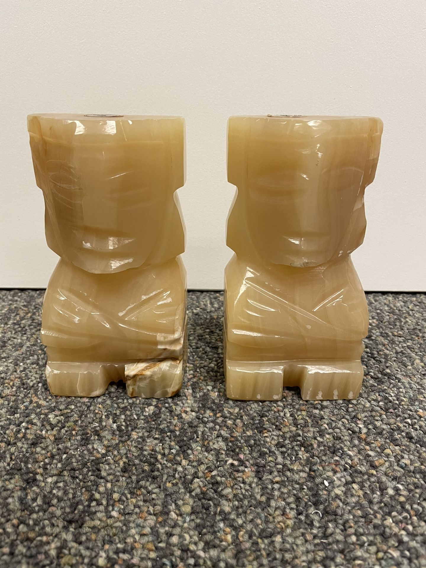Vintage Hecho En Mexico Marble Bookends