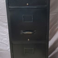 Vintage Cole Steel 4 Drawer Filing Cabinet