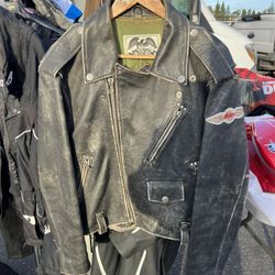 Indian Leather Motorcycle Jacket, AVIREX authentic 