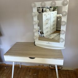 Impressions Vanity Light Up Mirror And Desk Set