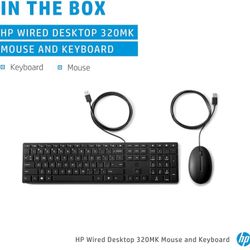 HP 320MK Wired Desktop Mouse and Keyboard Combo 