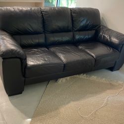 Chocolate Leather Sofa 