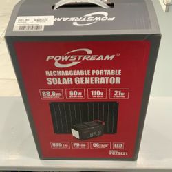 Powstream P82SL21 Portable 88.8Wh Solar Generator W/21-Watt Foldable Solar Panel