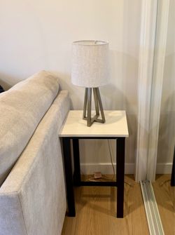 Side tables and lamps (2 each)