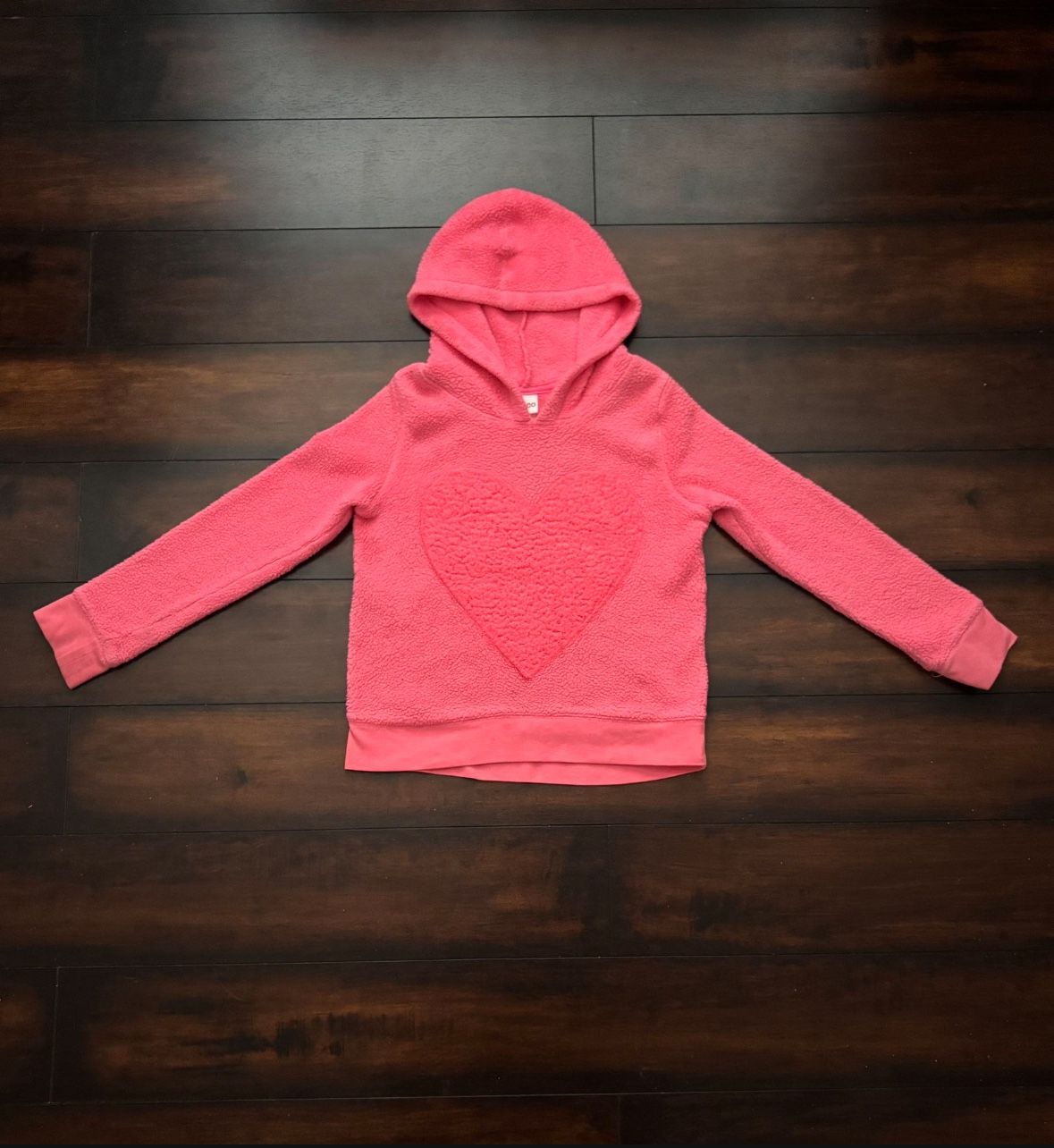 Little Girls Clothes Free Pink Sherpa Hoodie Sweater Size L 10/12