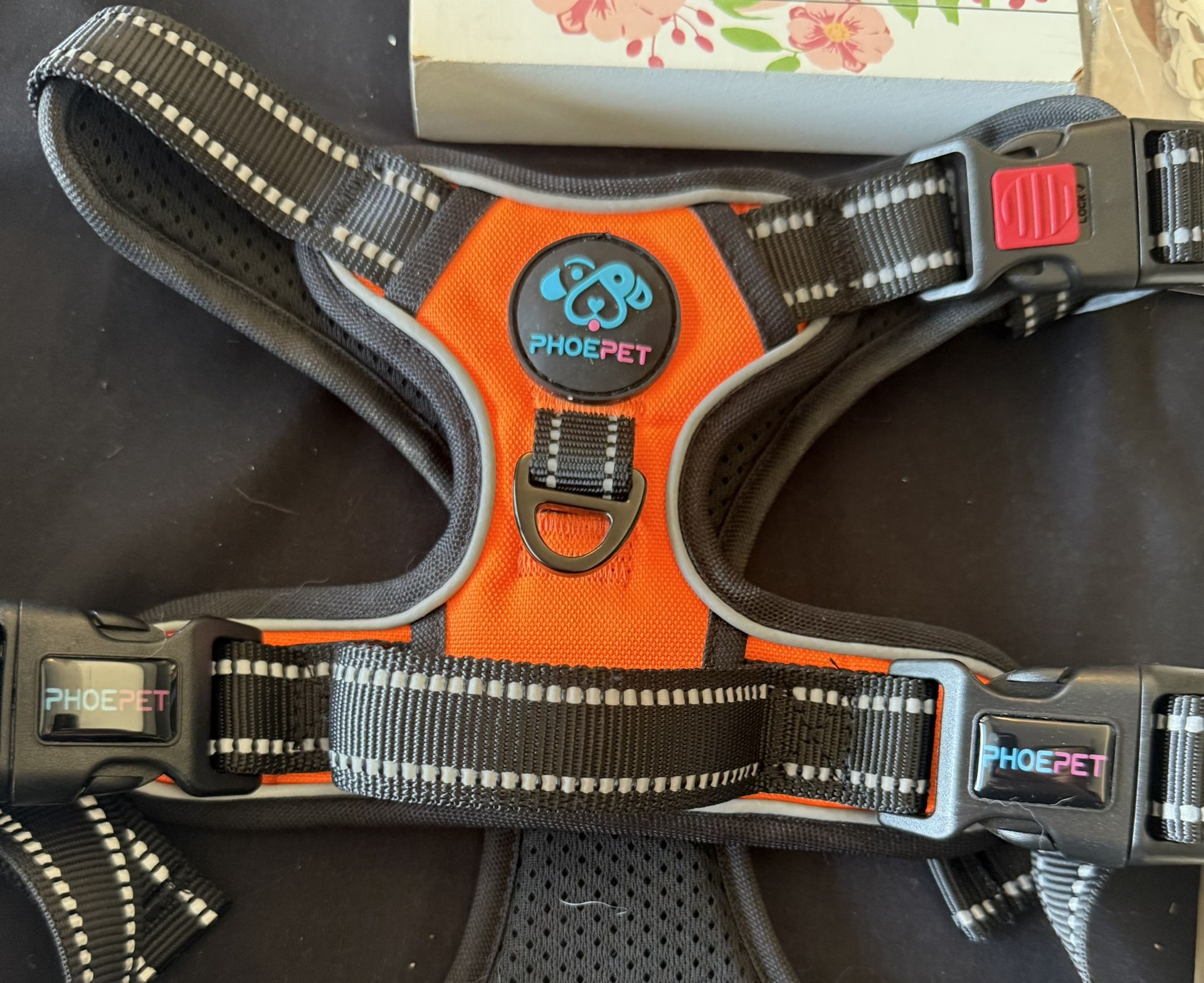 PHOEPET No Pull Dog Harness M Reflective Front Clip Vest with Handle