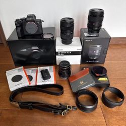SONY a7iv with 3 lenses