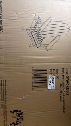 Acacia Wood Outdoor Adirondack Chair Navy Blue