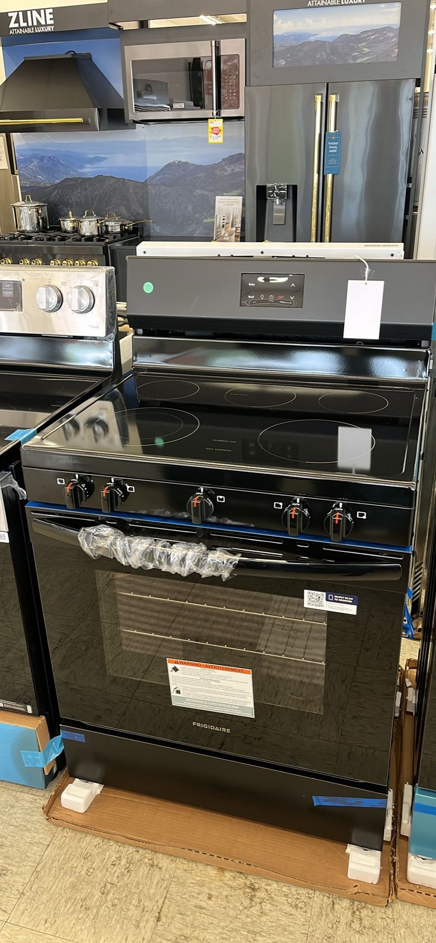New Frigidaire Electric Range Freestanding In Black Color - Financing Available
