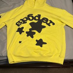 Sp5der Beluga Hoodie “yellow” size M
