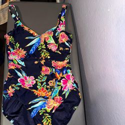 Brand New Tropical Full Body Bathing Suit Size 14 