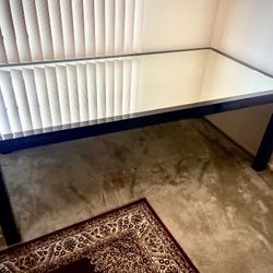 Mirrored Glass Table – Dining / Studio / Desk – $140 – Must Go by Friday