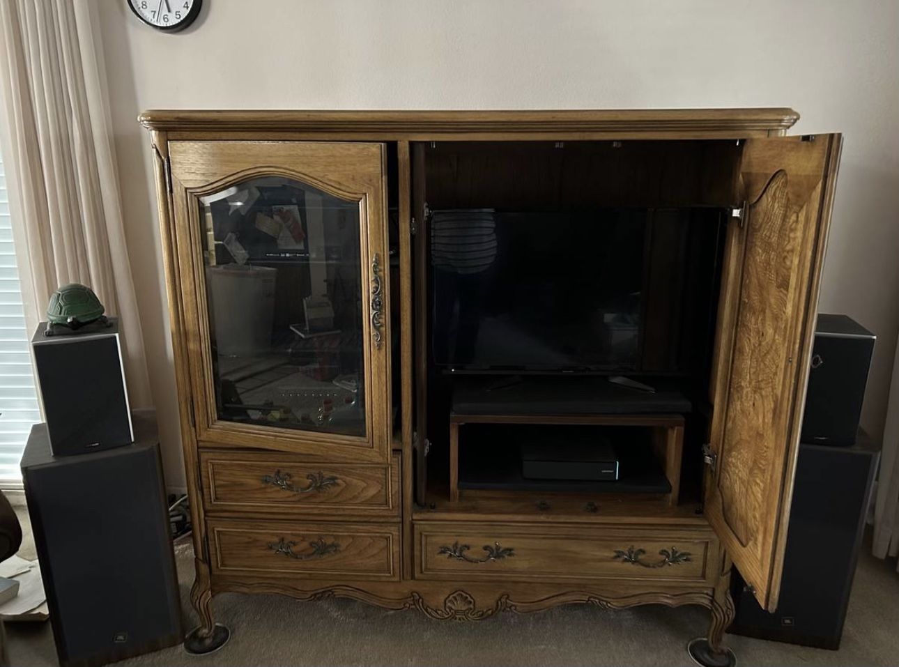Shabby Chic Oak Cabinet