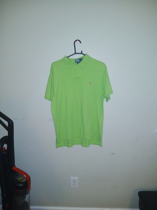 Neon Light Green XL Ralph Lauren Polo Shirt